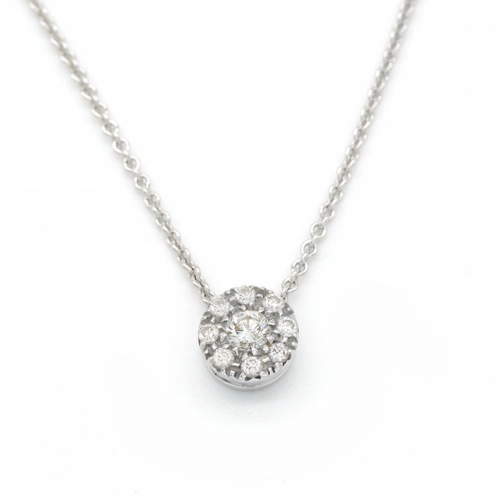 18K Stamped 750 Delicate Natural Diamond Flower Pendant F/VS 'Offer'